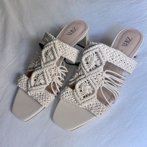 Zara crochet gelled sandals size 37 / 6.5